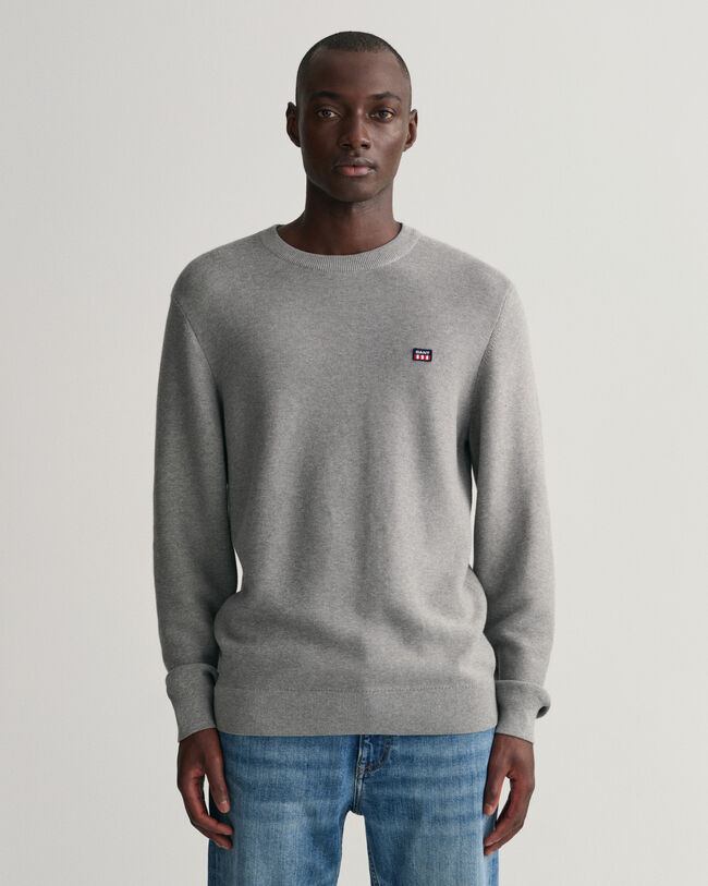 Tunnstickad crew neck tr&ouml;ja