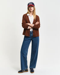 V-ringad kofta med fiskbensm&ouml;nster