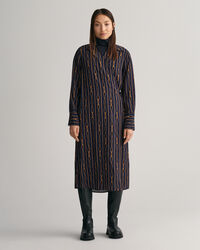 Regular fit randig omlottklänning