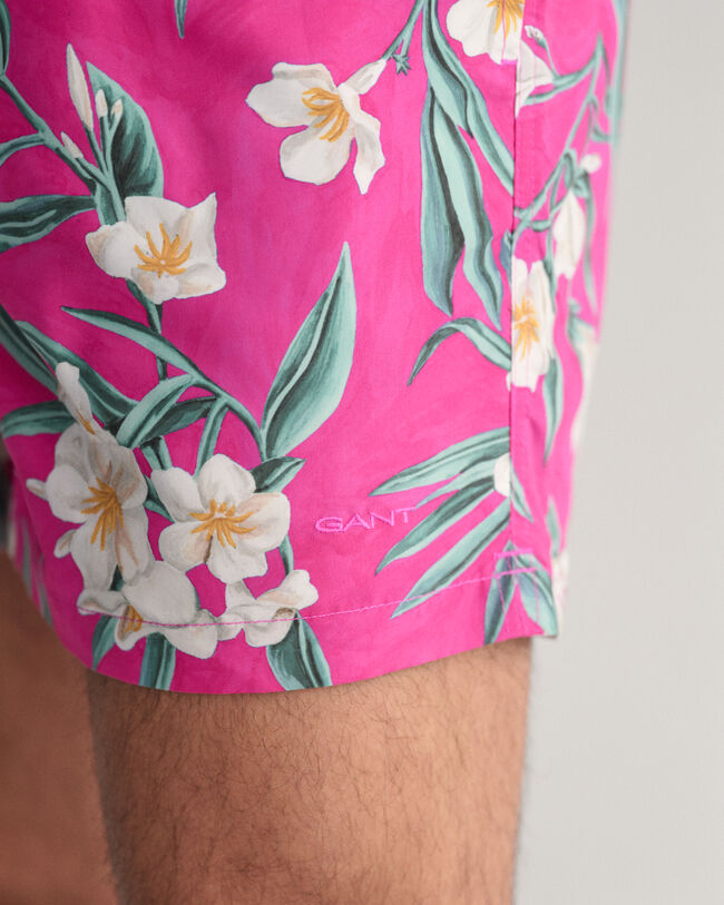 Oleander Print Swim Shorts