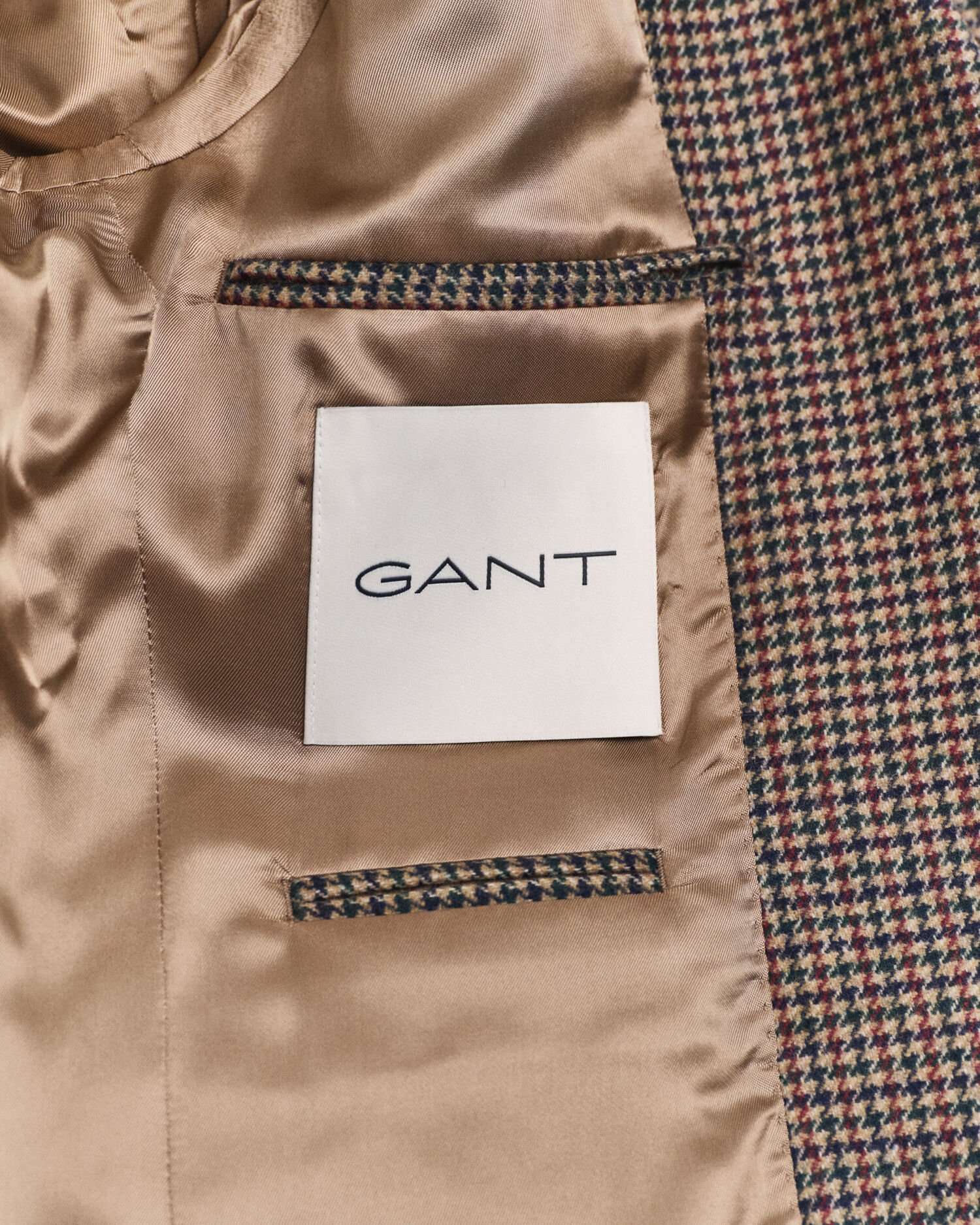 Slim fit hundtandsmönstrad rutig kavaj