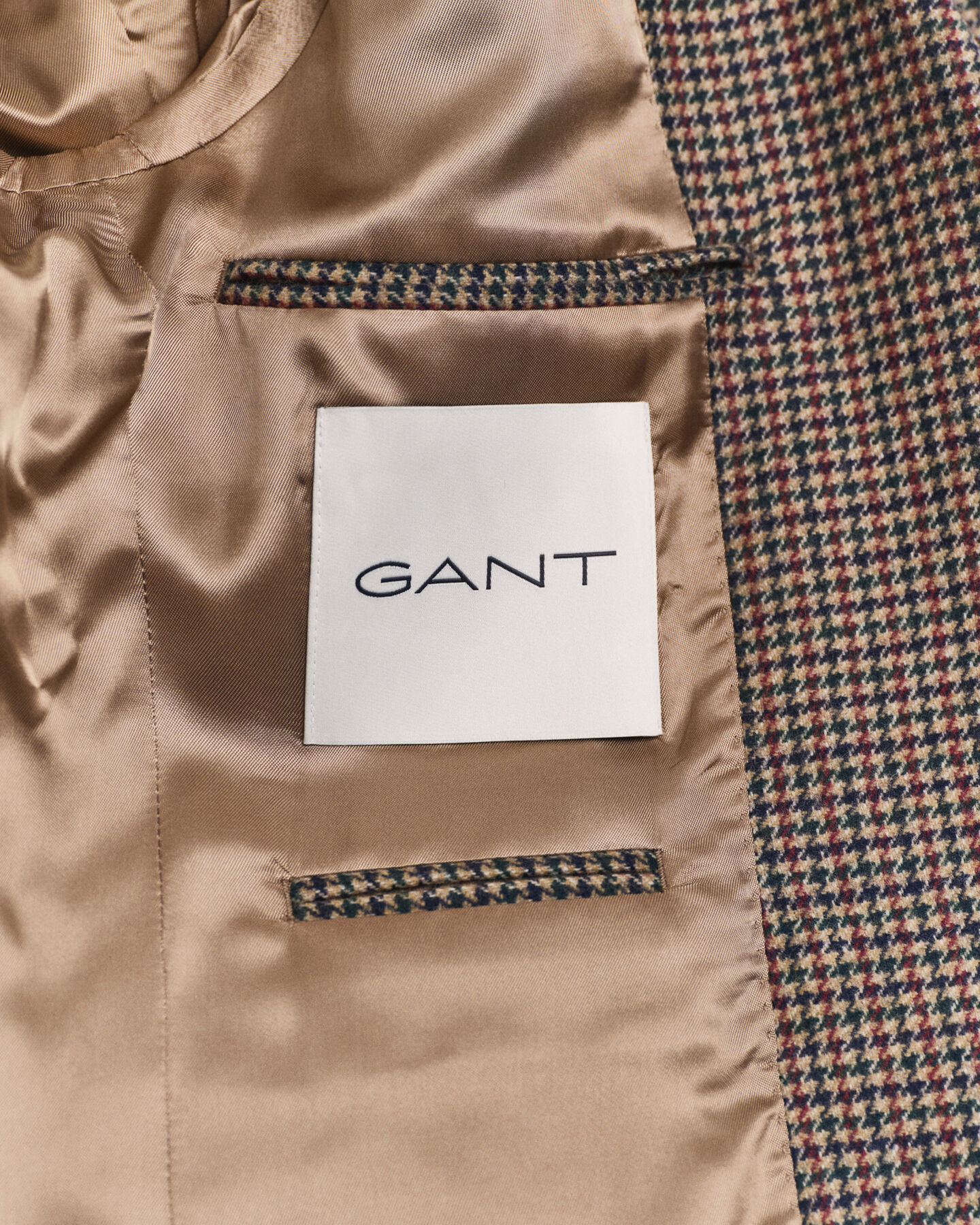 Slim fit hundtandsmönstrad rutig kavaj