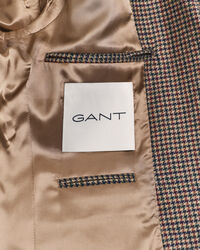 Slim fit hundtandsmönstrad rutig kavaj