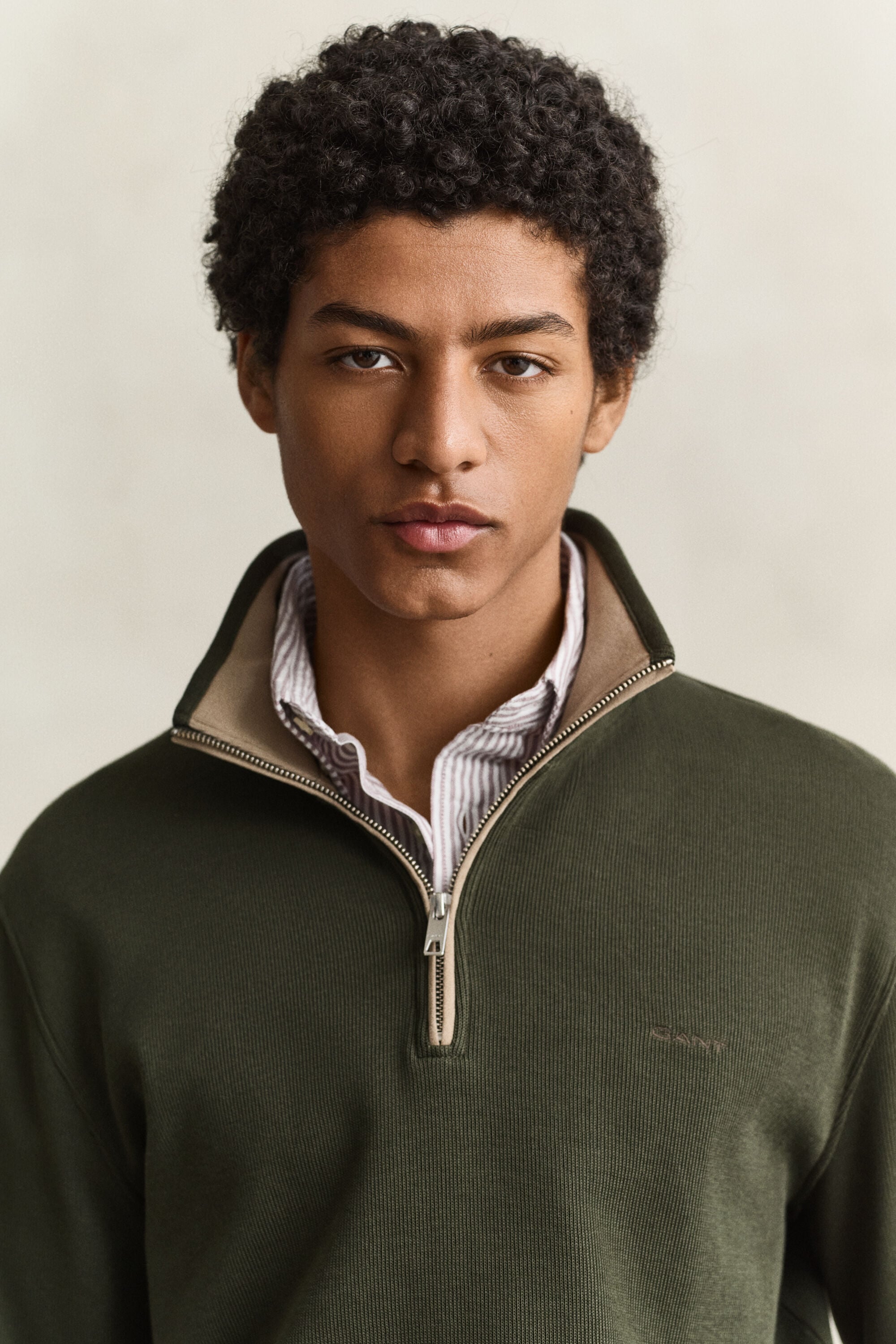 Sacker Rib sweatshirt med half-zip