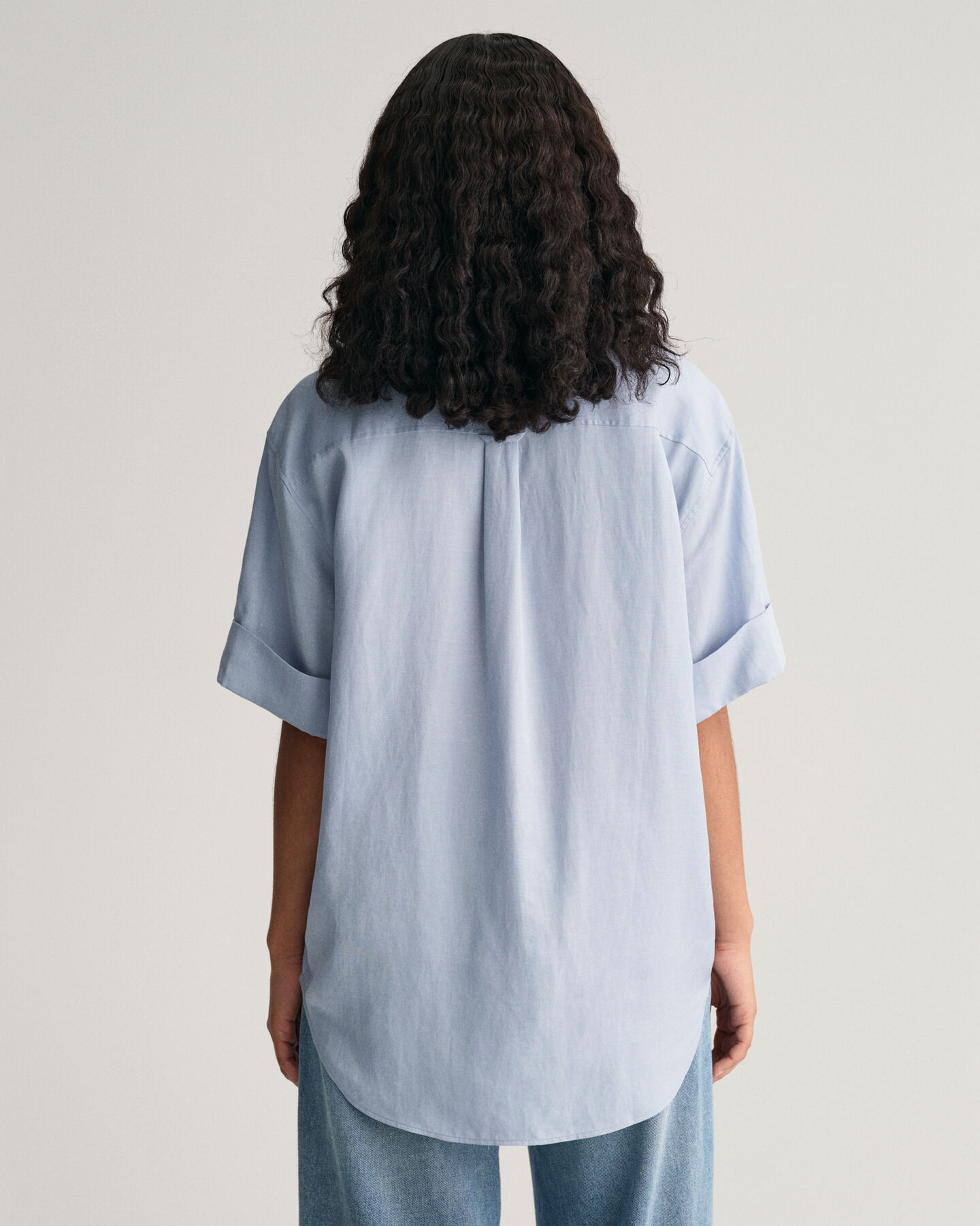 Relaxed fit kortärmad skjorta med fickdetaljer