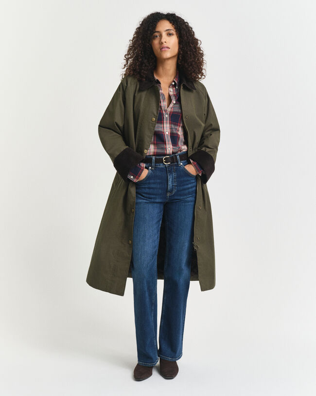 Car Coat i vaxad bomull