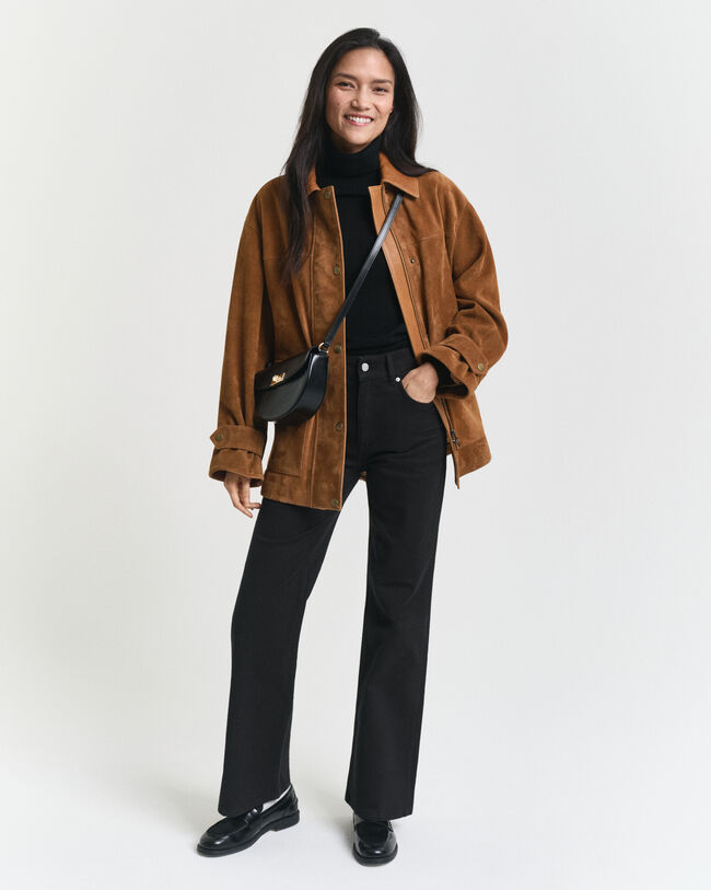 Slim fit svarta jeans med utställda ben