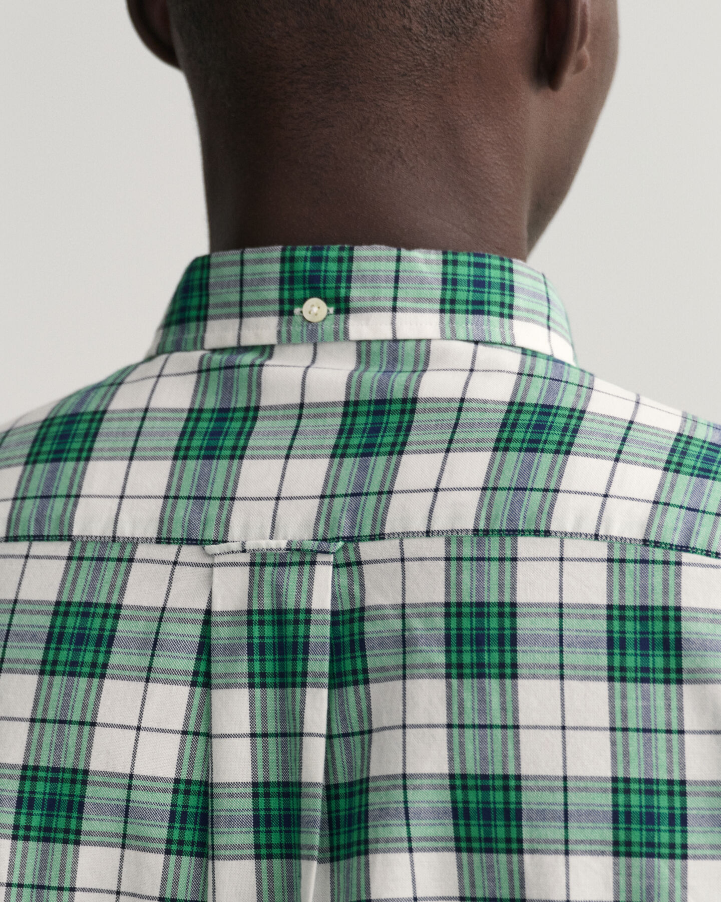 Regular fit rutig oxfordskjorta