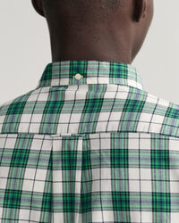 Regular fit rutig oxfordskjorta