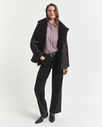 Regular fit klassisk randig poplinskjorta