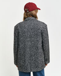 Relaxed fit kavaj med fiskbensmönster