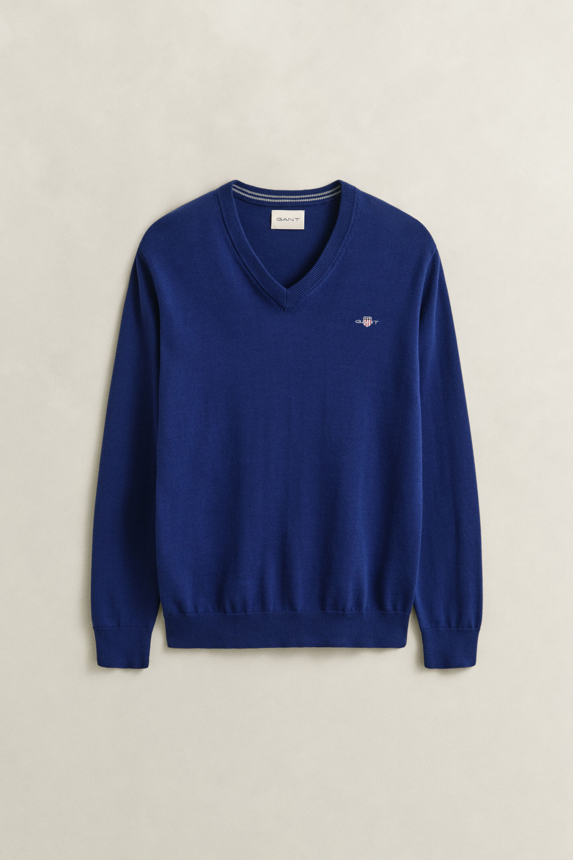 Klassisk V-ringad bomullströja