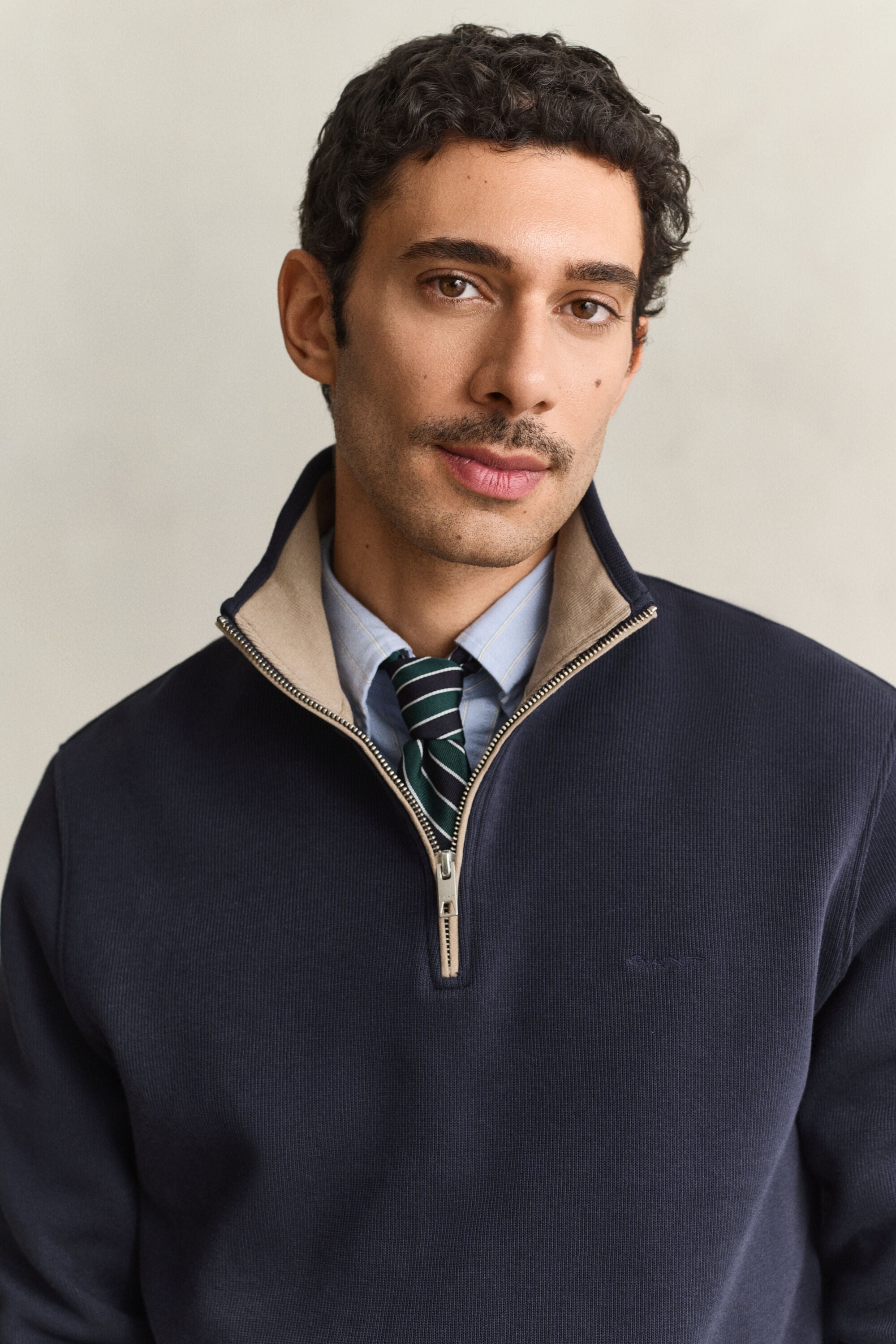 Sacker Rib sweatshirt med half-zip