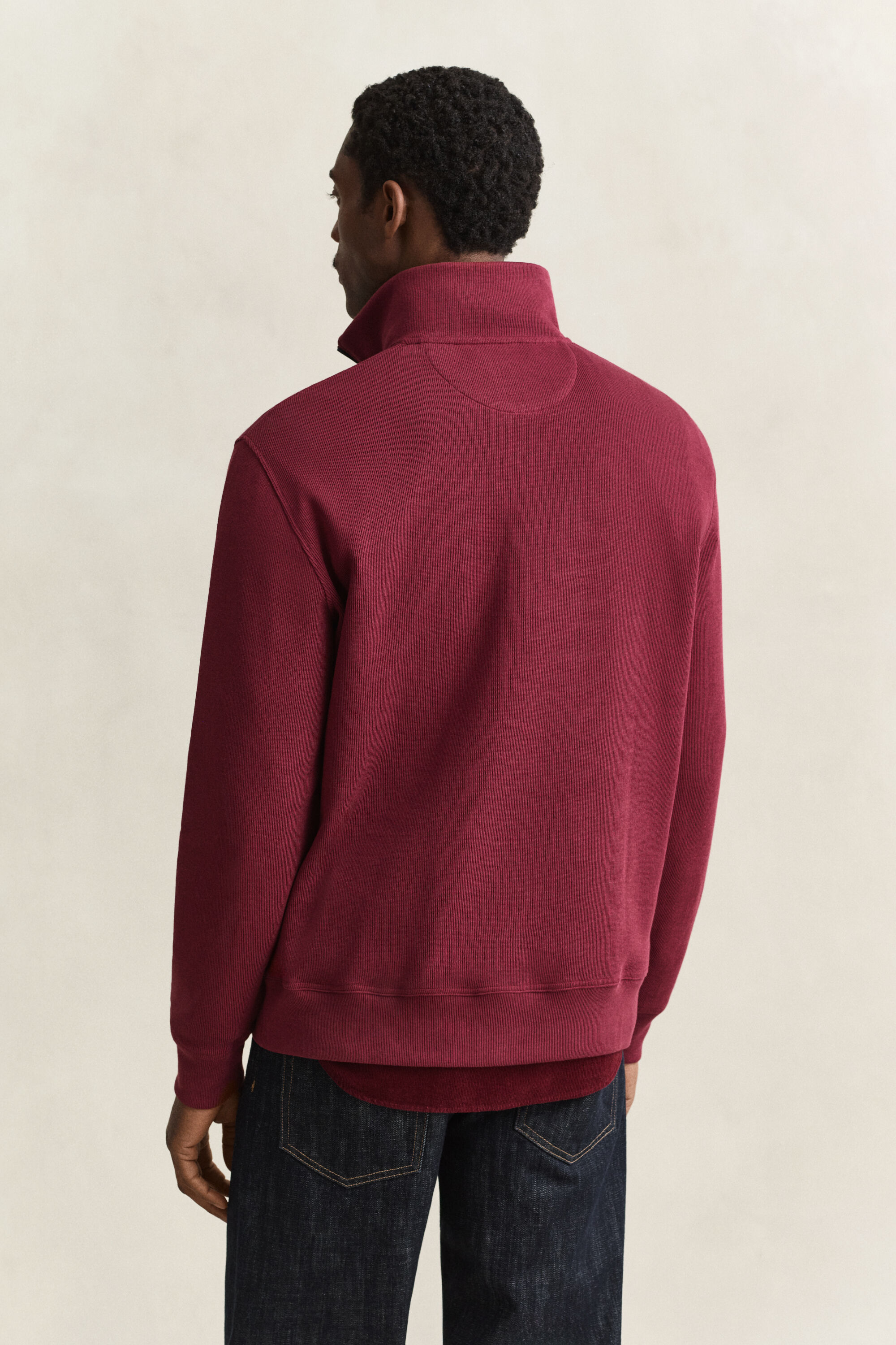 Sacker Rib sweatshirt med half-zip