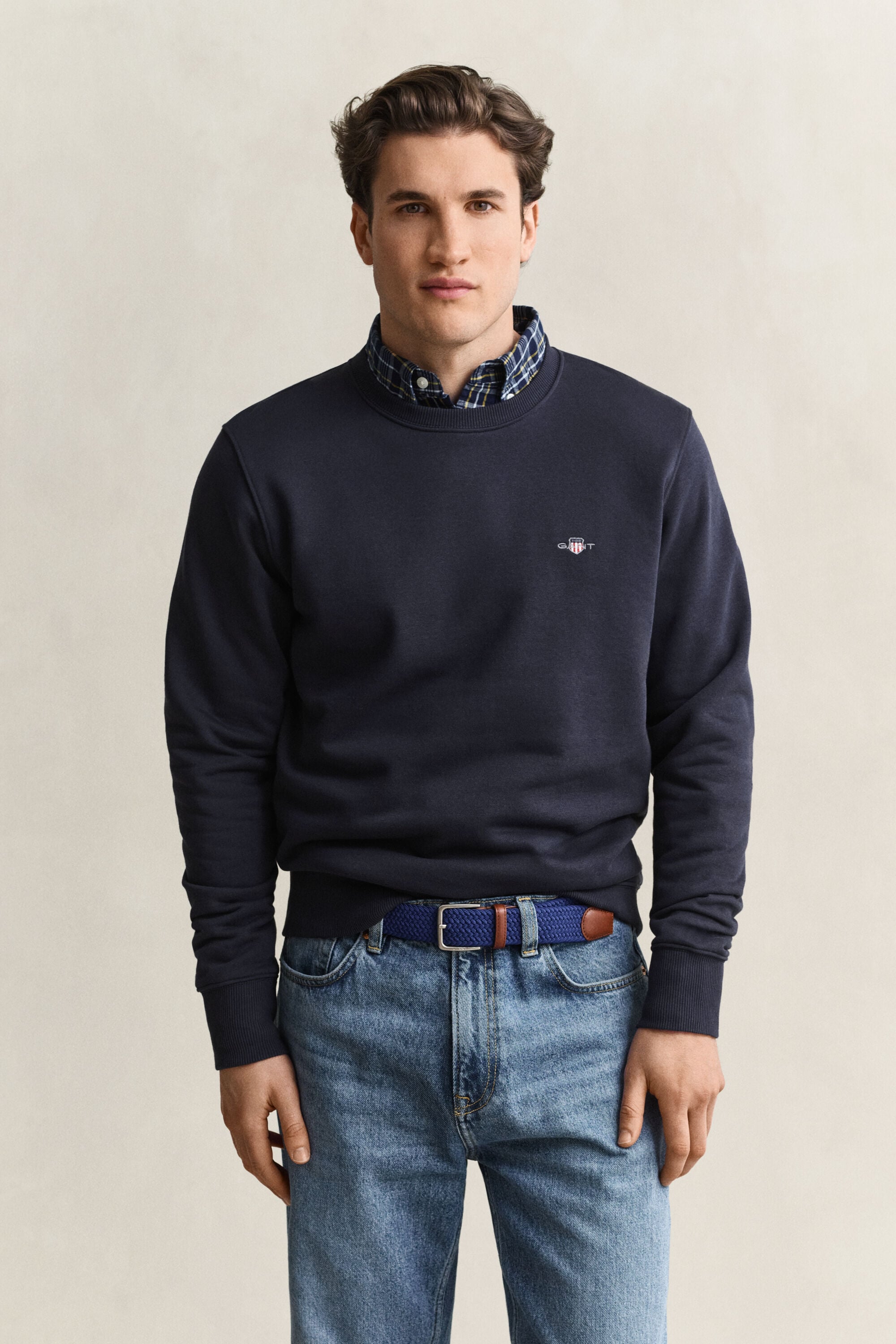 Shield sweatshirt med rund hals