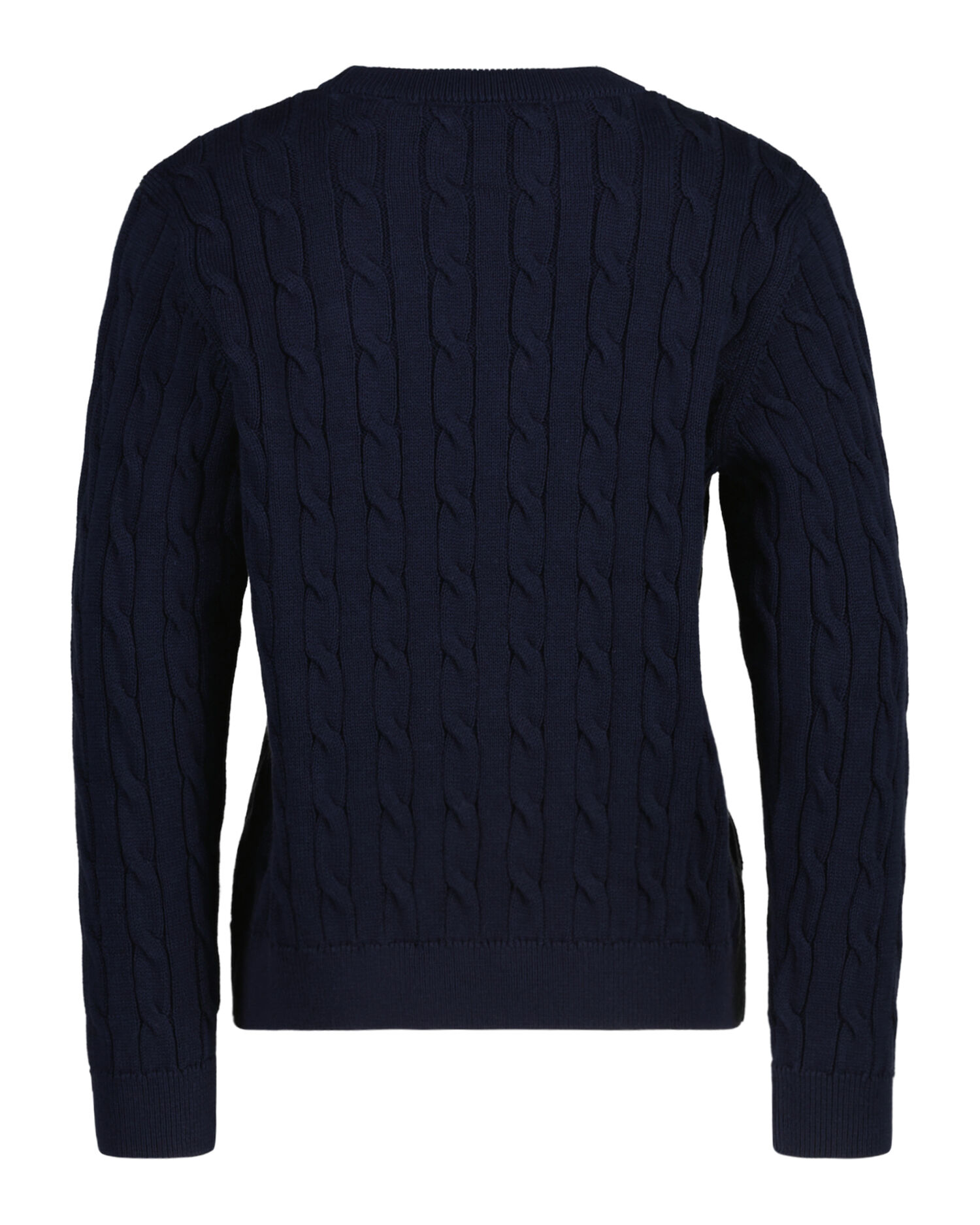 Kids Shield kabelstickad bomullströja med rund hals