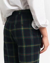 Rutiga kostymbyxor med raka ben