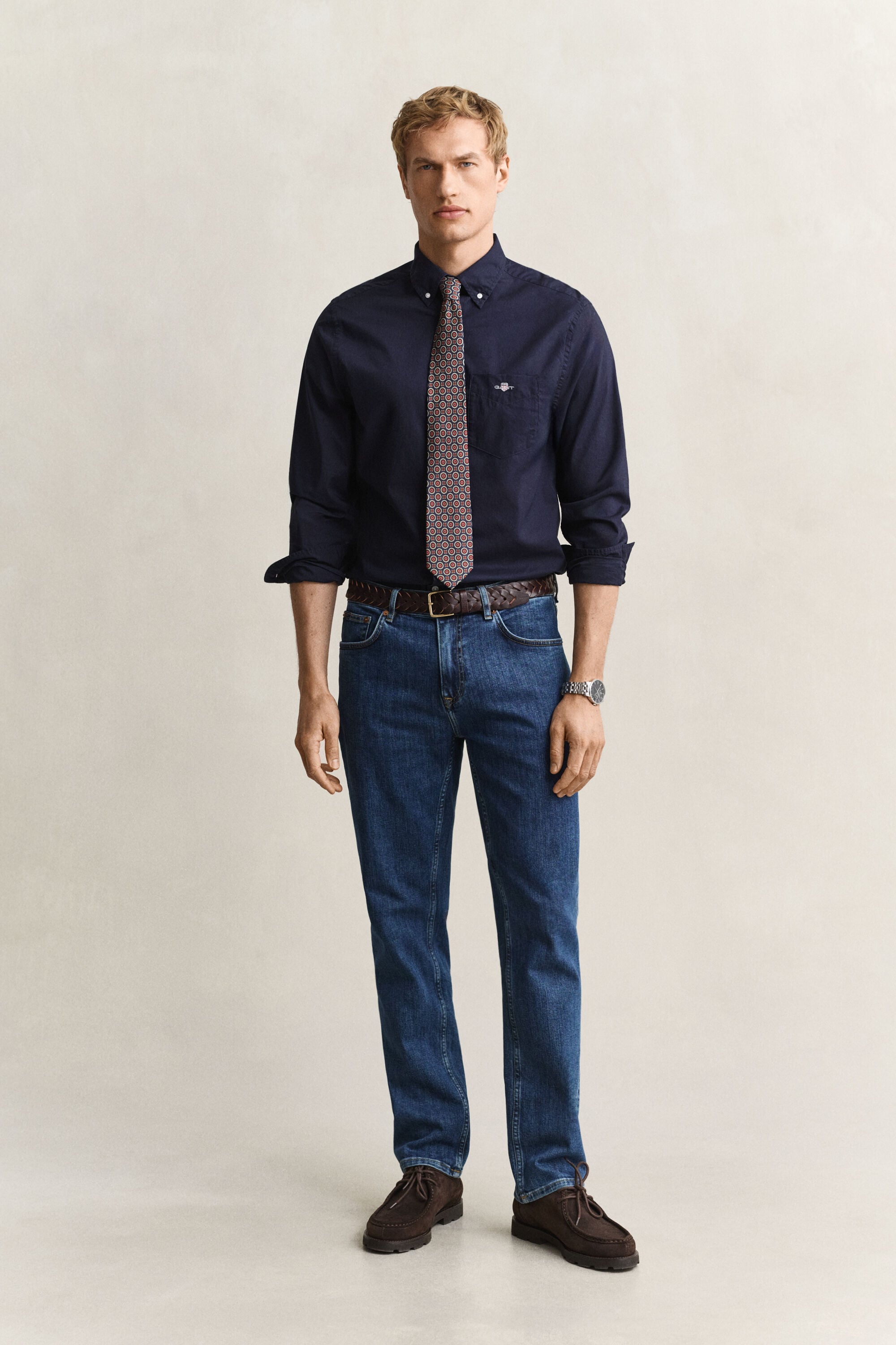 Regular fit jeans i stilren tvätt