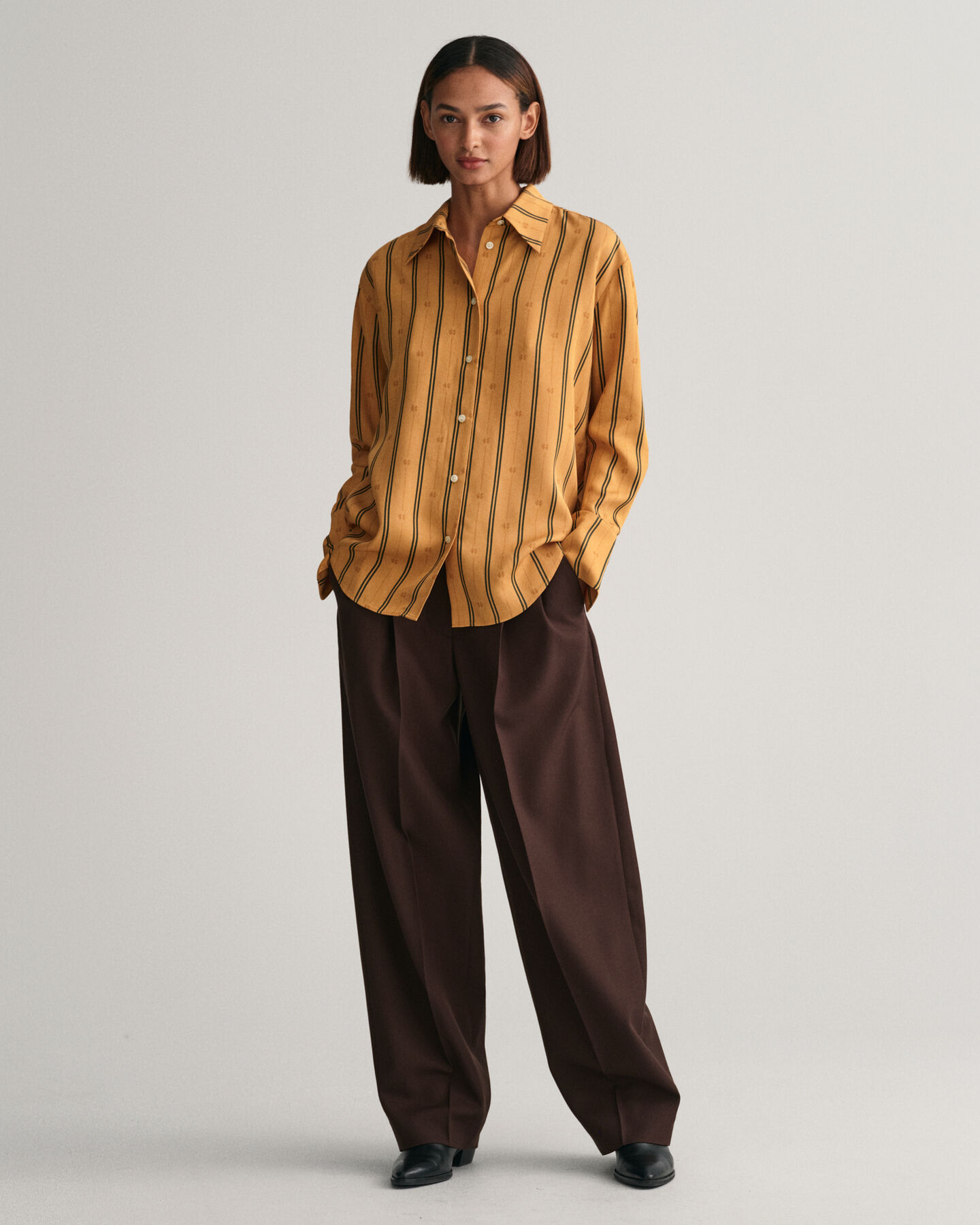 Relaxed fit Monogram randig skjorta