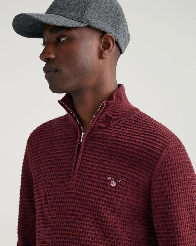 Half-zip bomullstr&ouml;ja