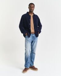 Rundhalsad tröja i extra fin merinoull