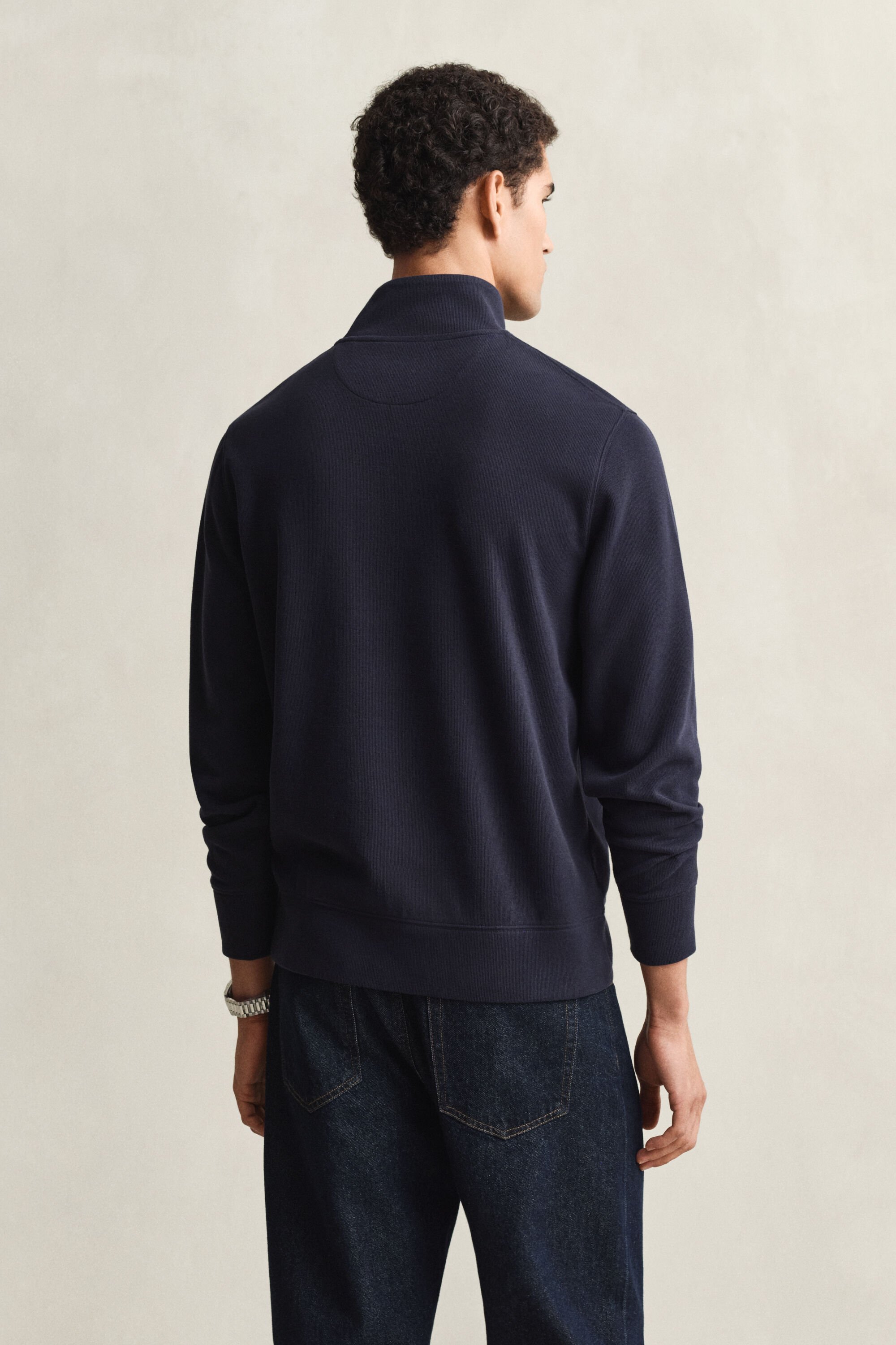 Sacker Rib sweatshirt med half-zip