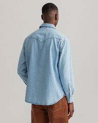 Relaxed fit Western denimskjorta