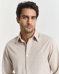 Regular fit melerad flanellskjorta