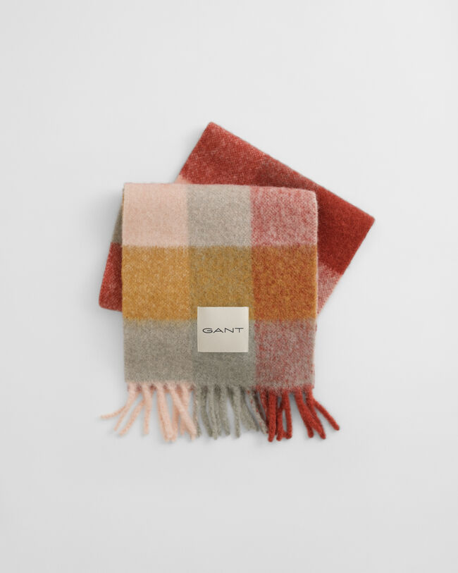 Rutig halsduk i alpackaullblandning