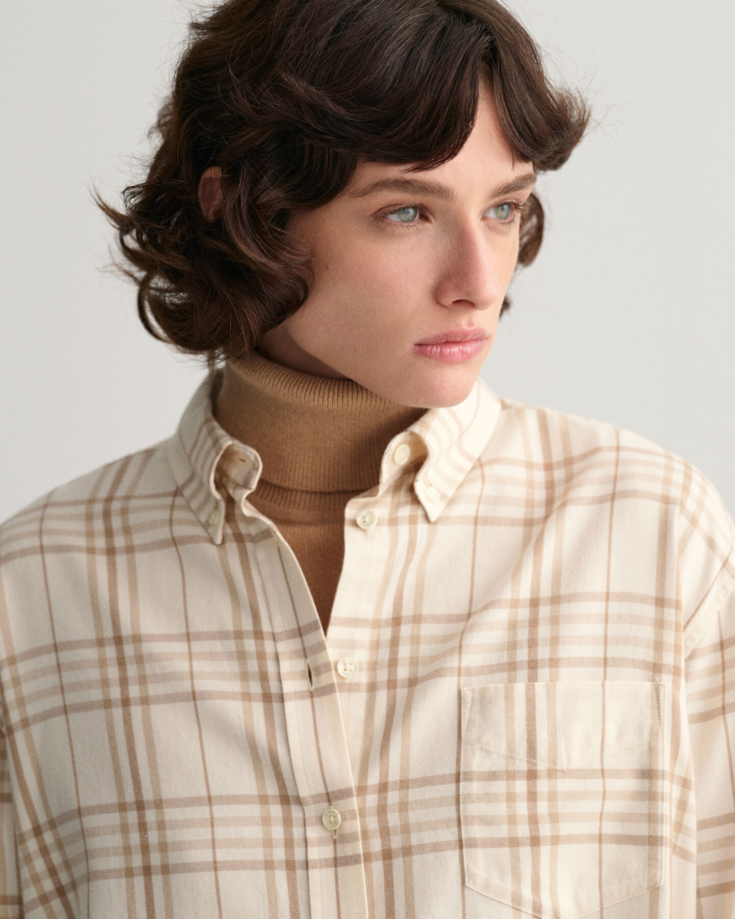 Relaxed fit rutig flanellskjorta