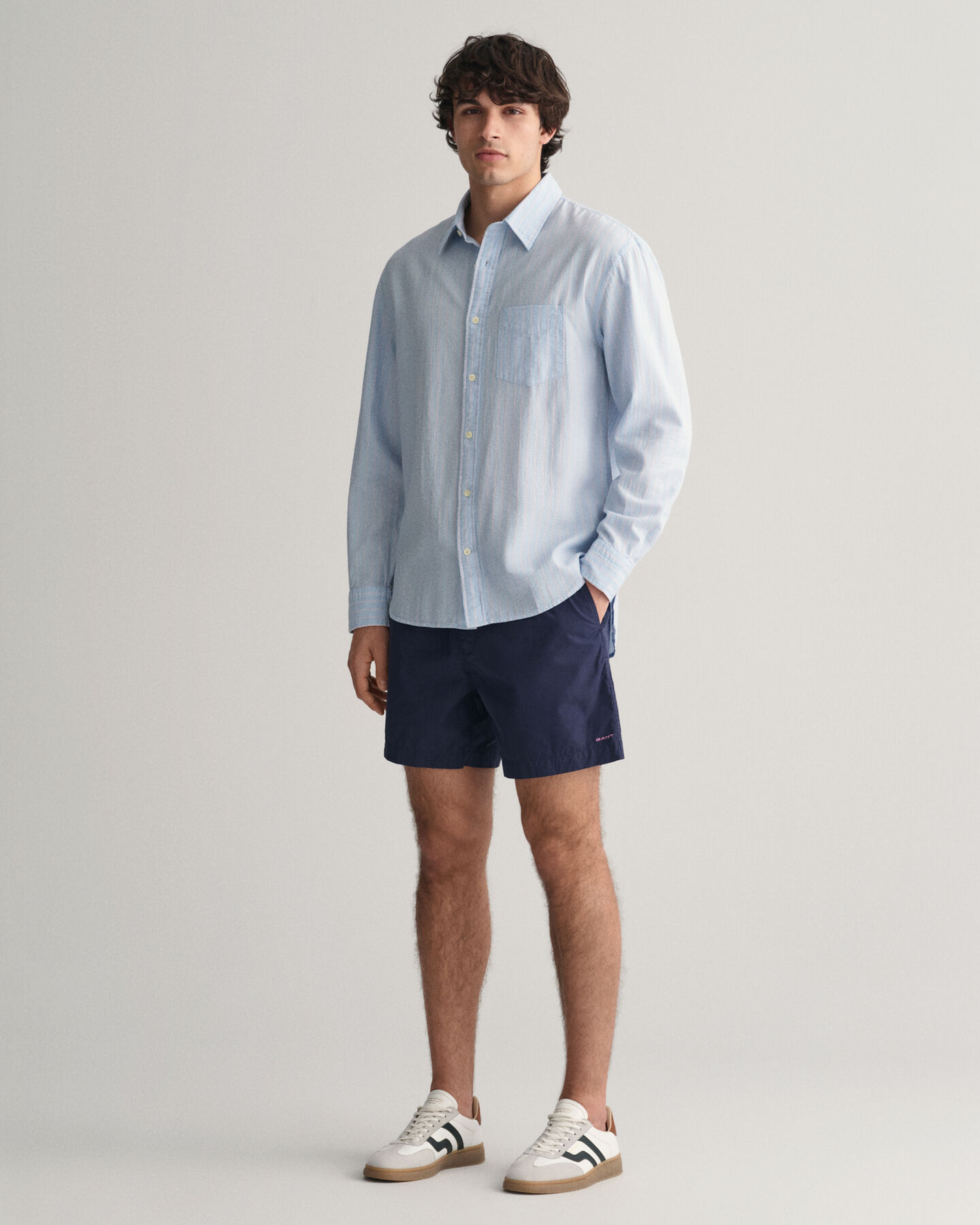 Bomullsshorts med dragsko