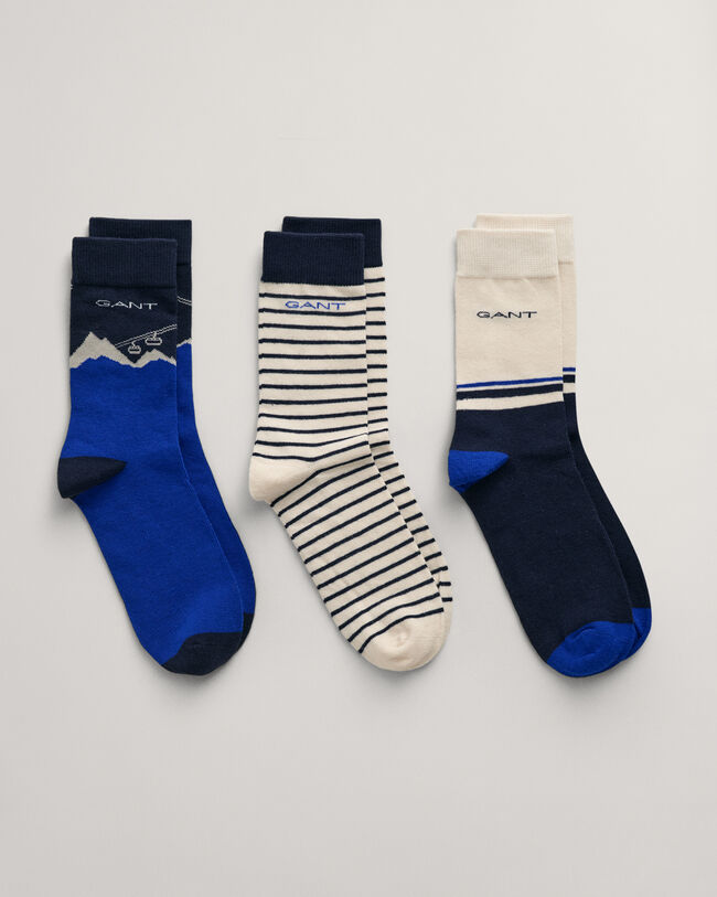 Teens trepack Alpine Jacquard strumpor