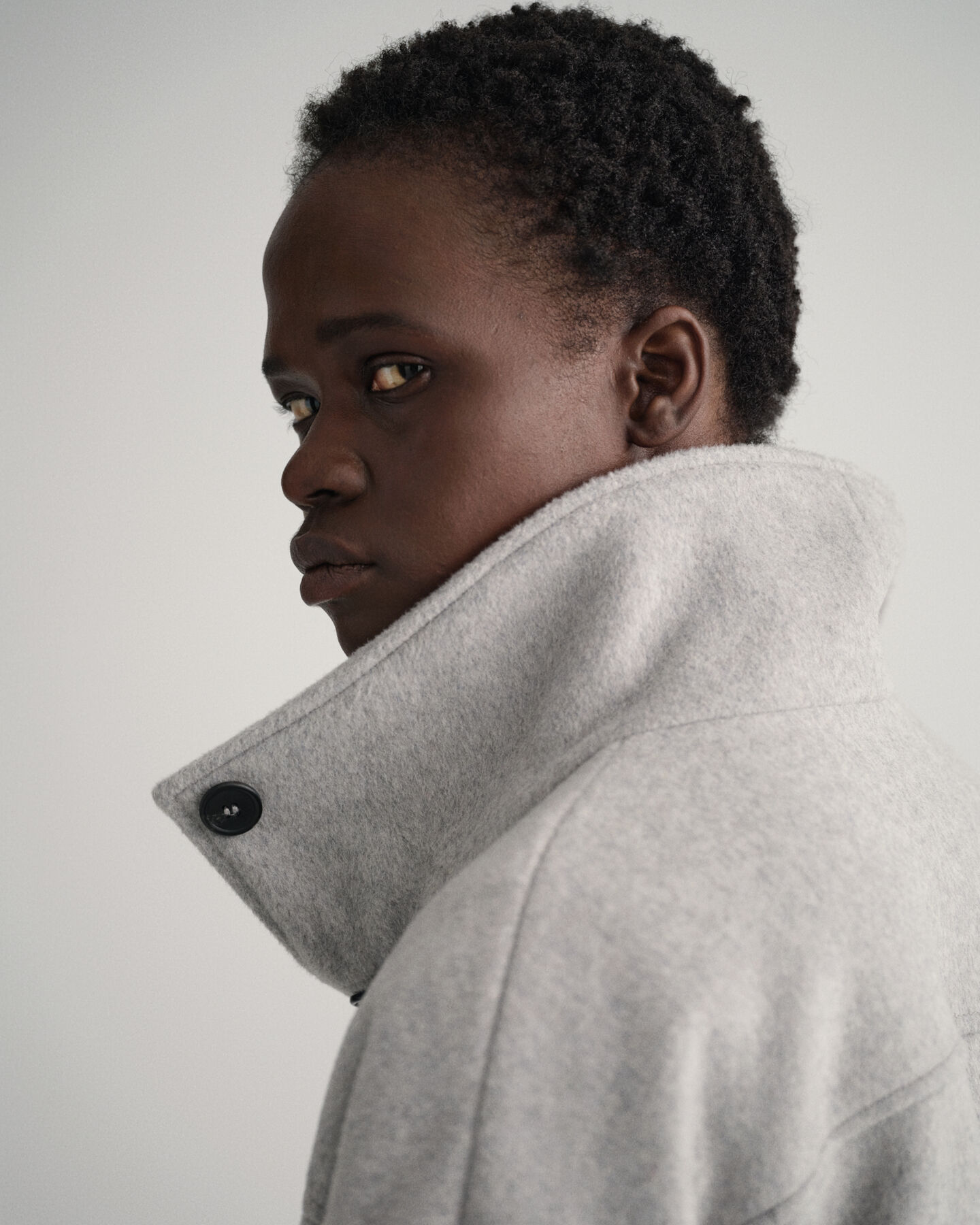 Cropped jacka i ullblandning