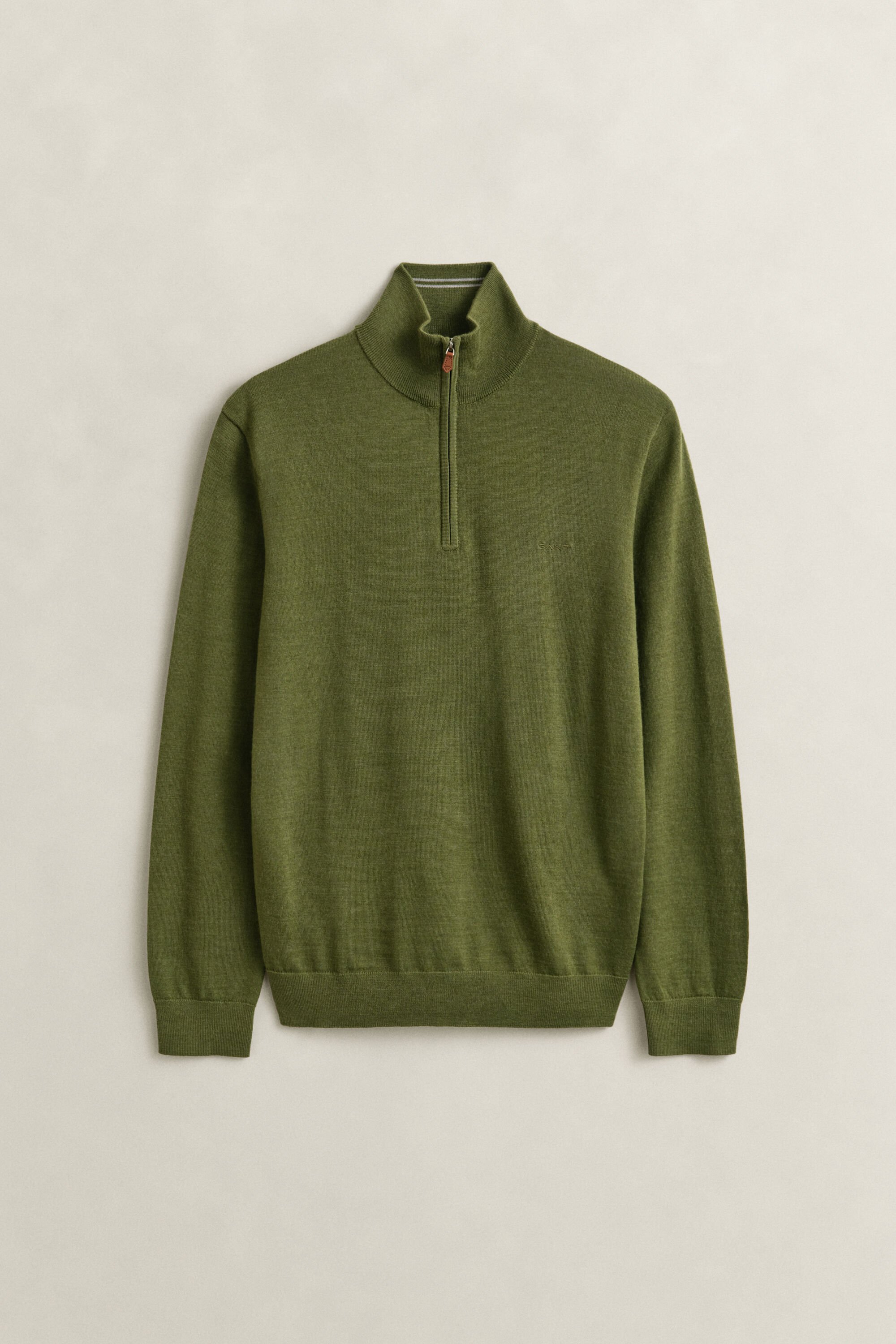 Tröja med half-zip i extra fin merinoull