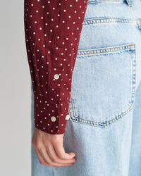 Regular fit prickig skjorta i bomullsvoile