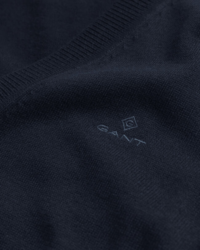 Tunn V-ringad bomullskofta