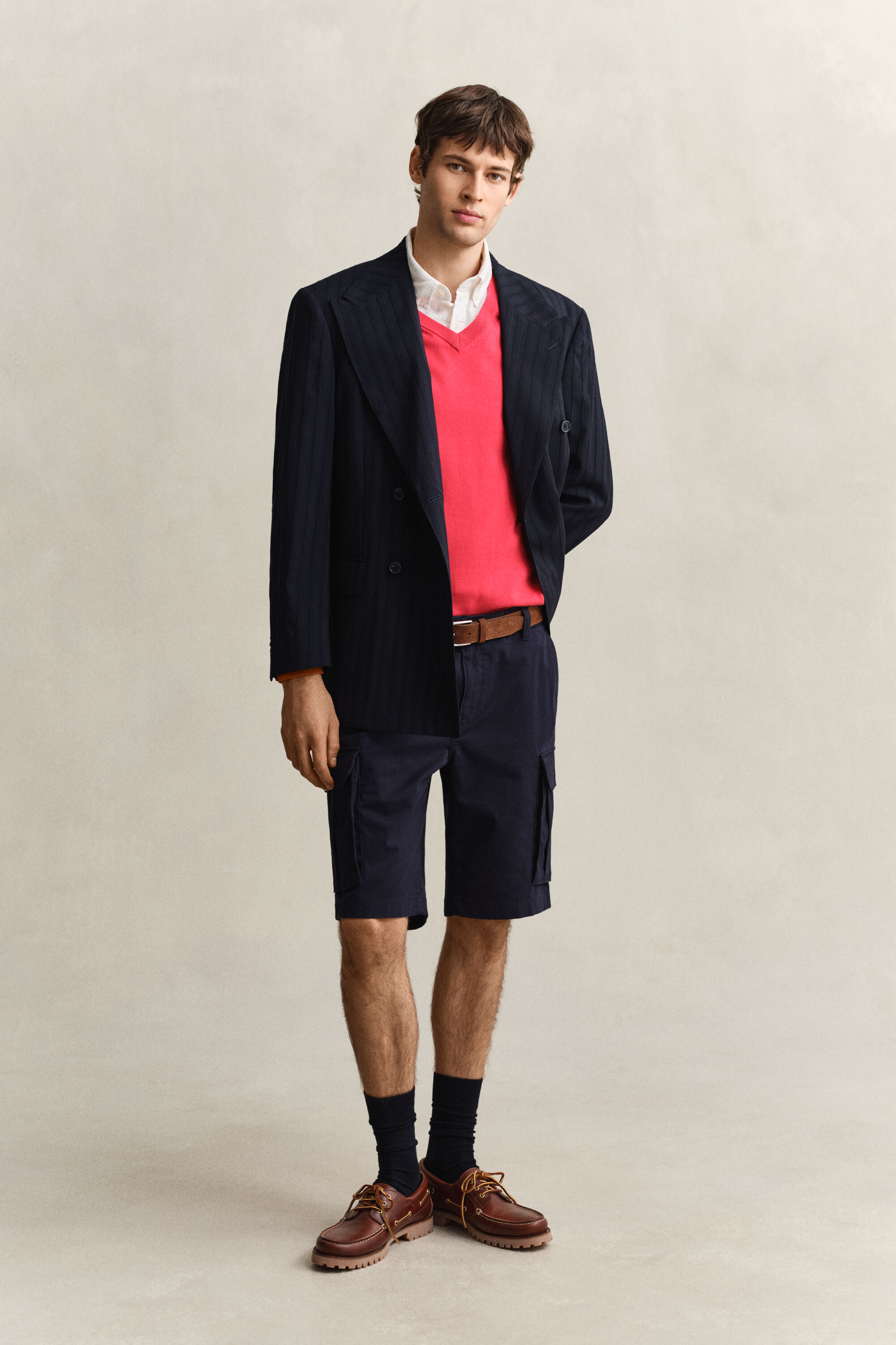 Klassisk V-ringad bomullströja