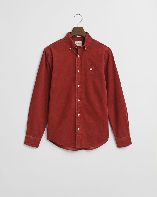 Regular fit skjorta i bomullsmanchester