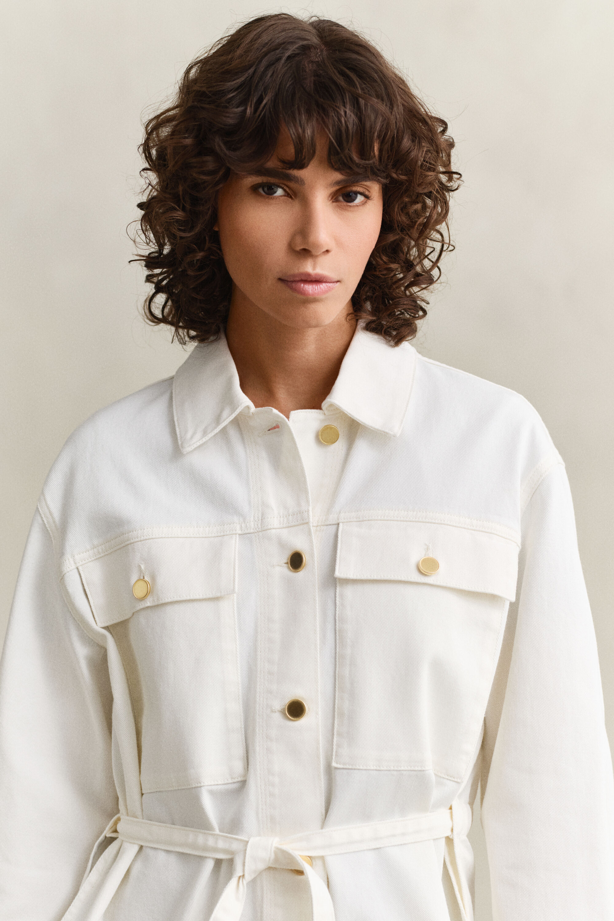 Denimjacka med bälte