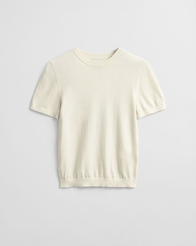 Lätt kortärmad rundhalsad tröja