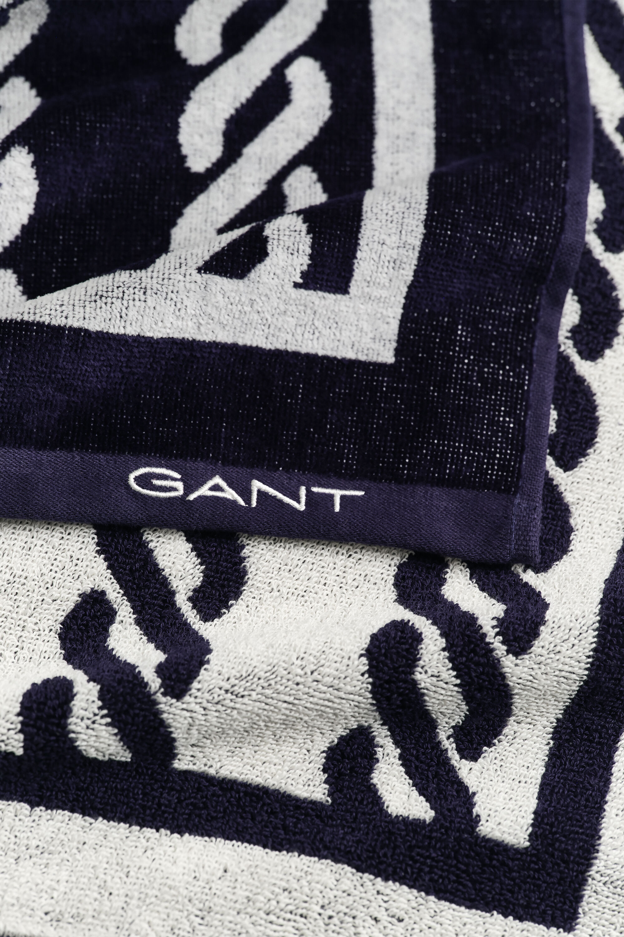 Repmönstrad strandhandduk