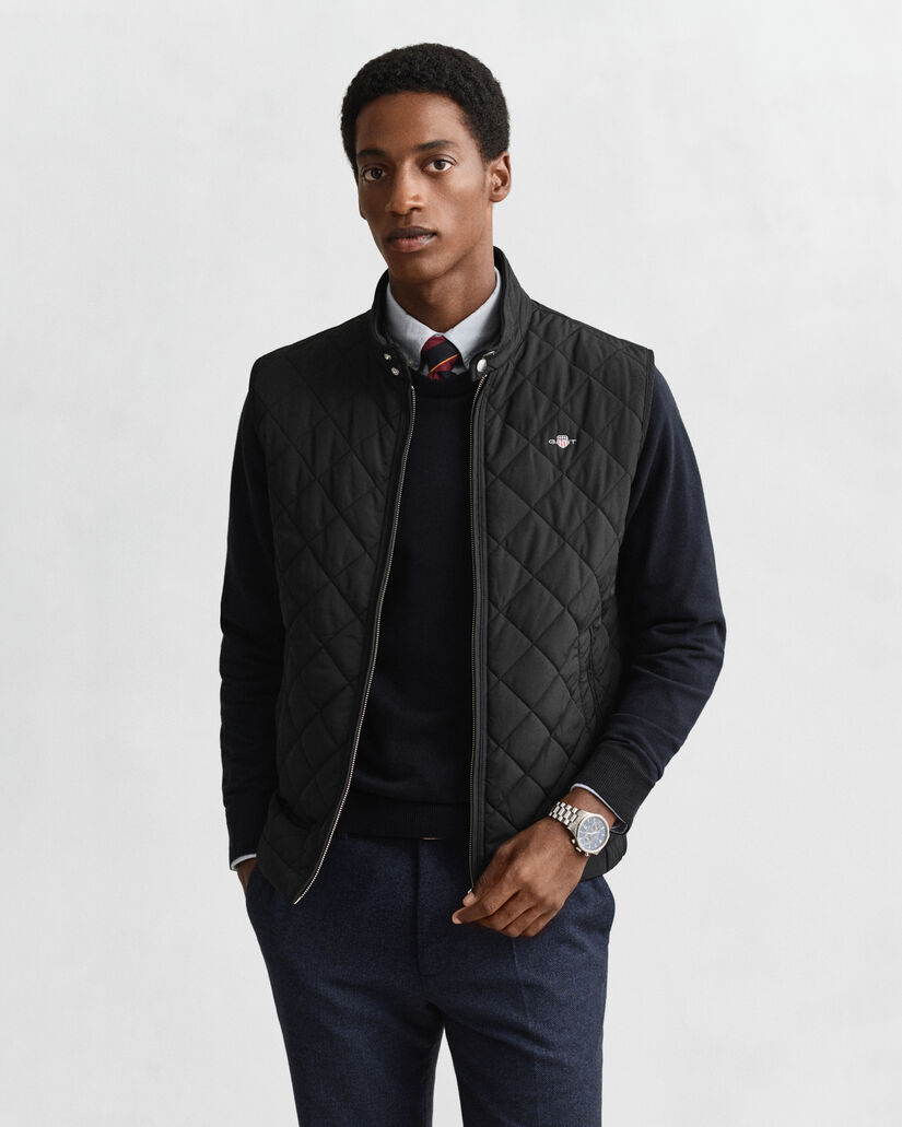 Quiltad Windcheater väst