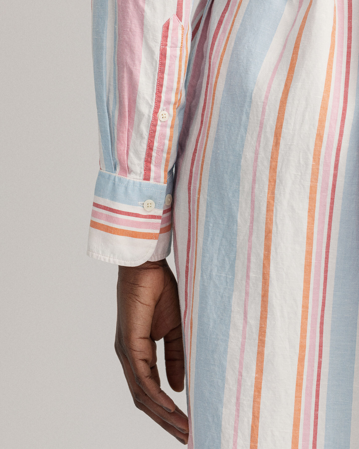 Randig skjortklänning