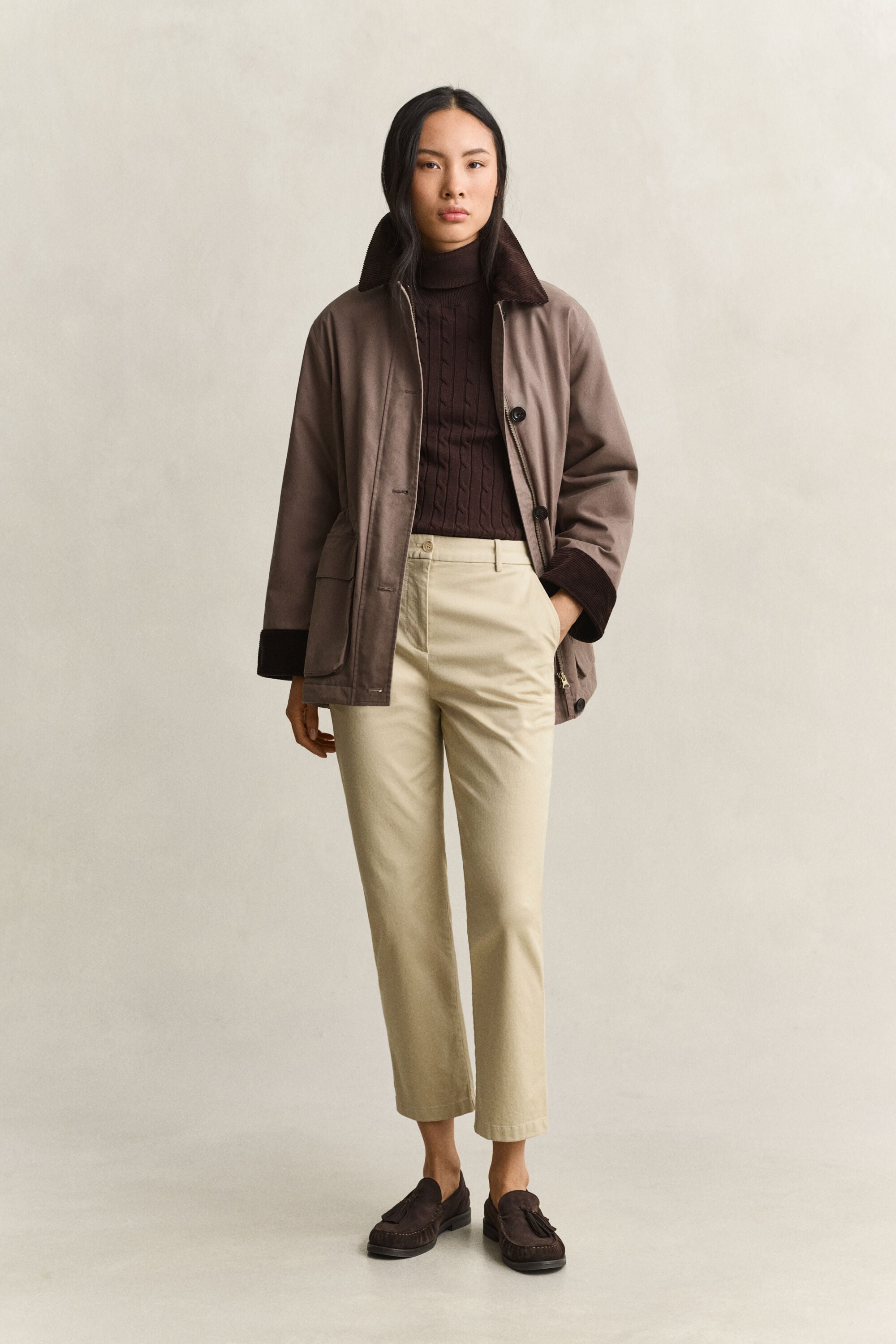 Klassiska chinos med slim fit