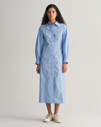 Randig mellanl&aring;ng skjortkl&auml;nning