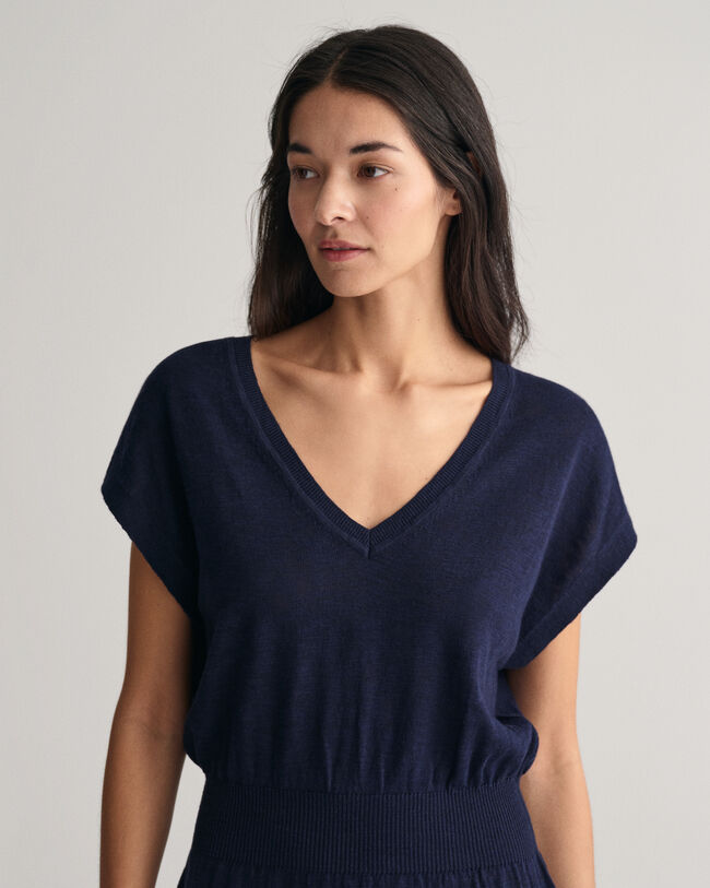 Klänning i linneblandning