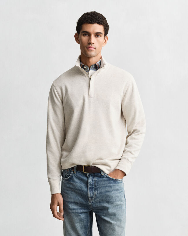 Sacker Rib sweatshirt med half-zip