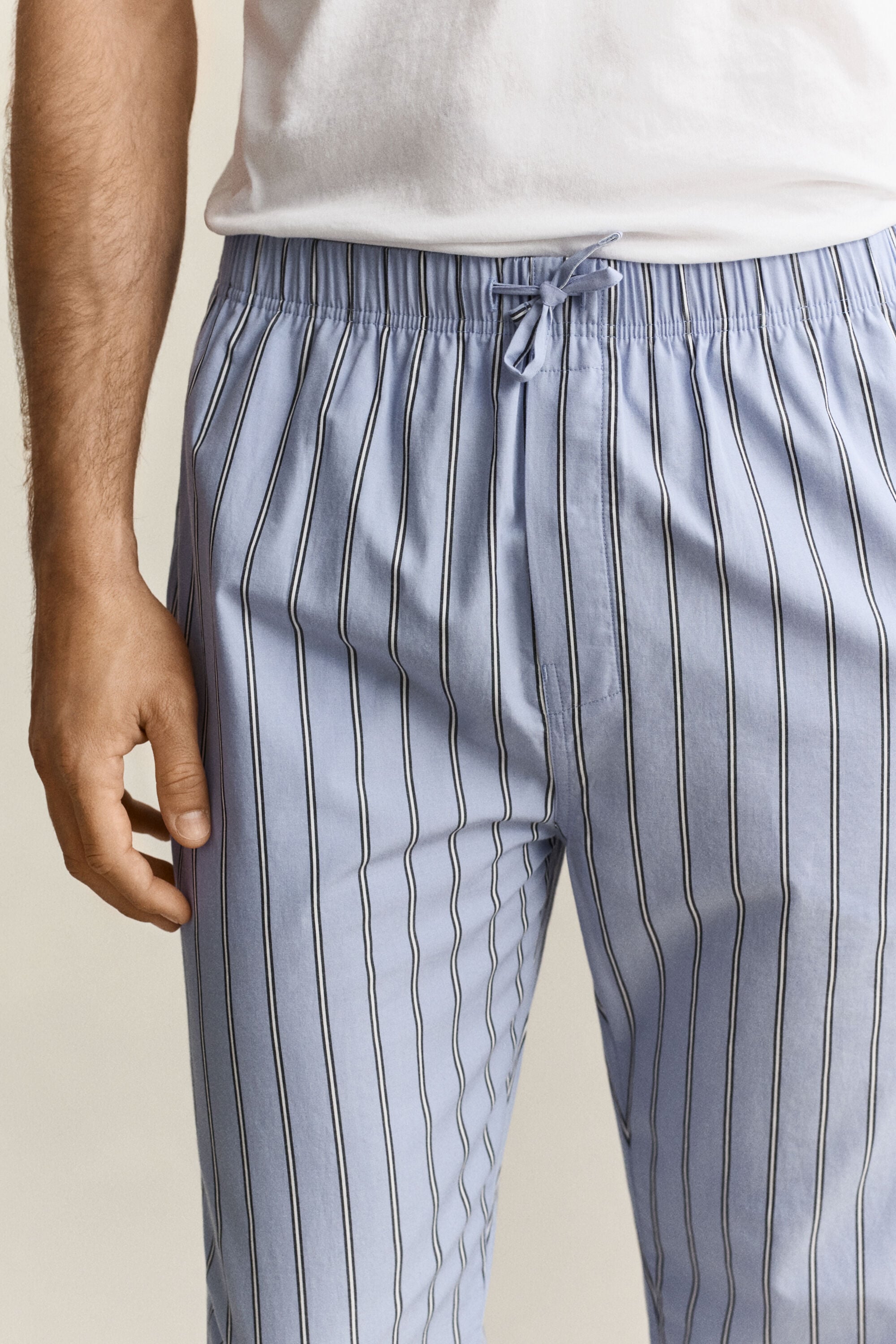 Randiga pyjamasbyxor i poplin