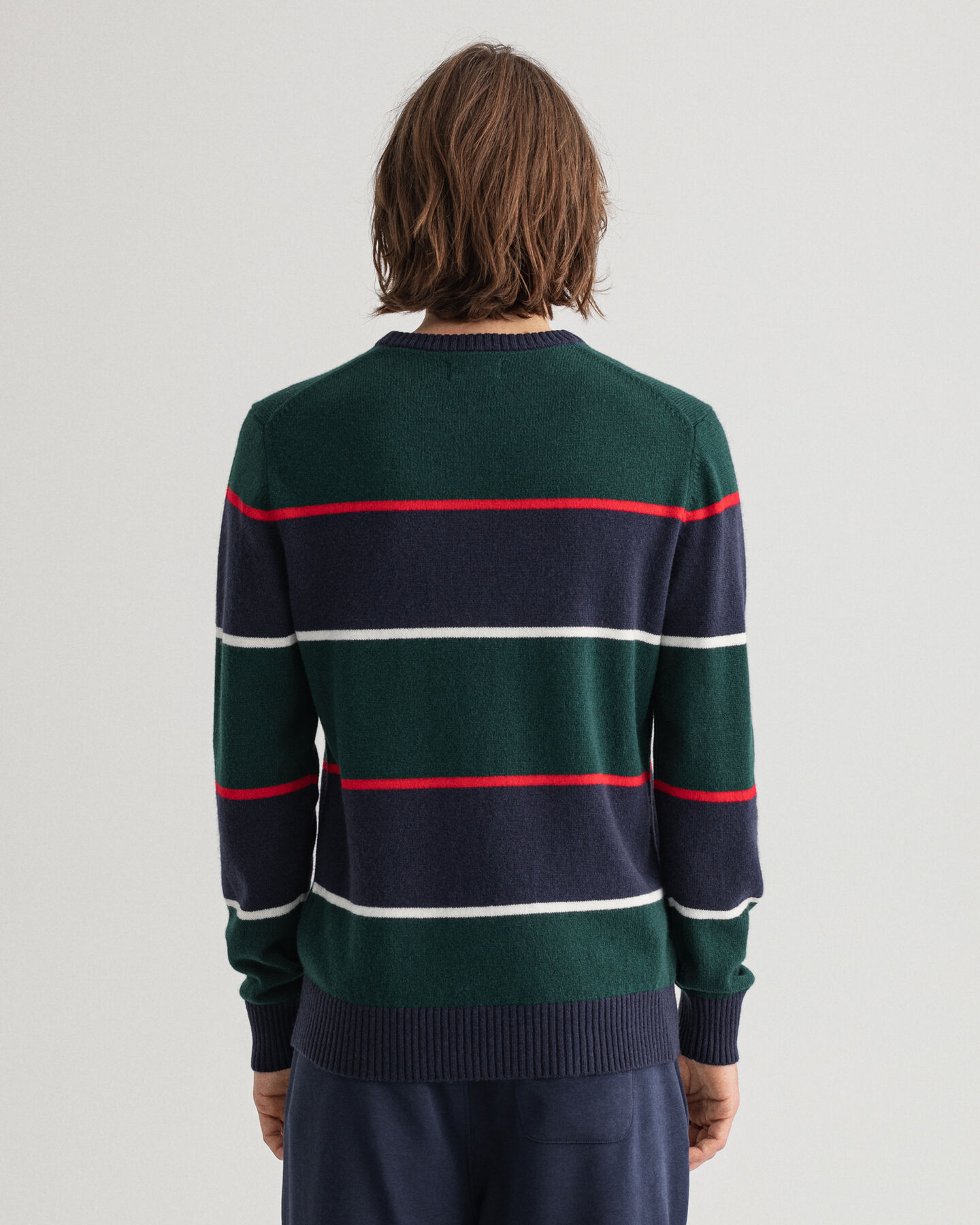 Banner Shield randig tr&ouml;ja med rund halsringning