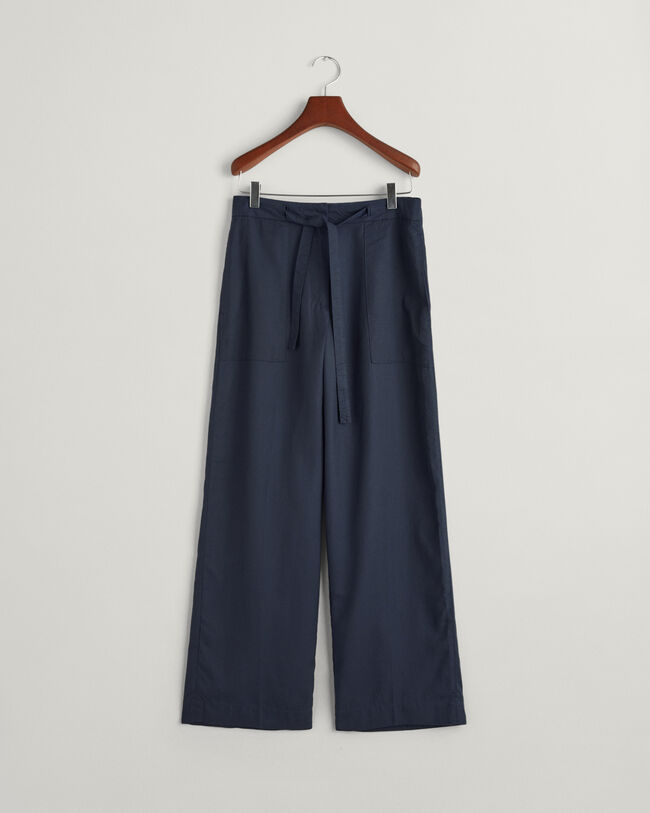Relaxed Fit Tie Waist Pants